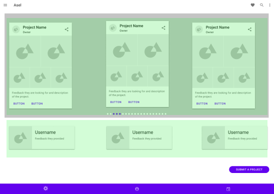 Iteration using material design of homepage